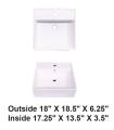 LS-C10 Above Counter Ceramic Sink White